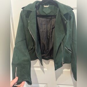 Jou Jou Forest Green suede Jacket